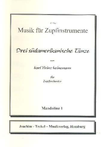 Vorderes Coverbild 3 südamerikanische Tänze für Zupforchester