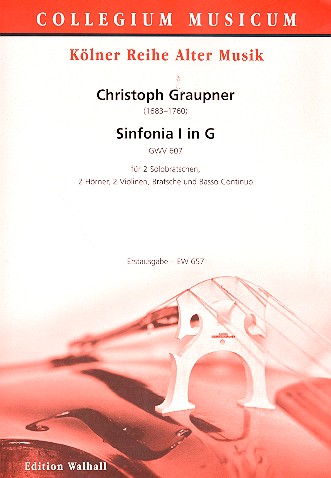 Vorderes Coverbild Sinfonia G-Dur Nr.1 GWV607