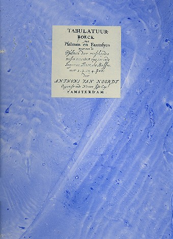 Vorderes Coverbild Tabulatuurboeck van psalmen en