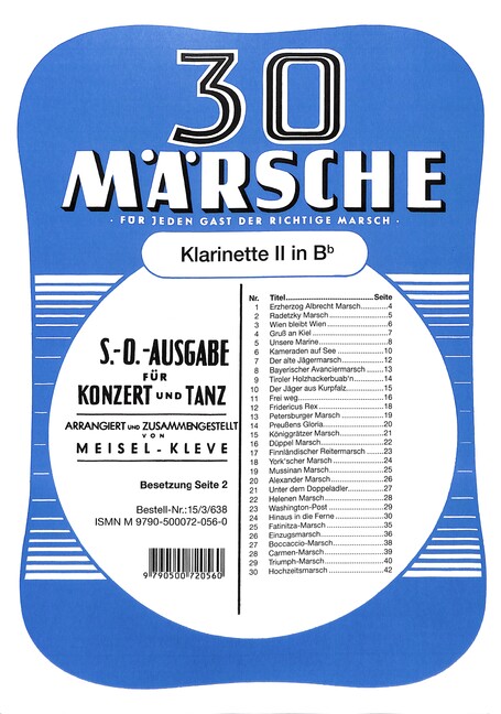 Vorderes Coverbild 30 Märsche