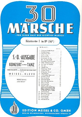 Vorderes Coverbild 30 Märsche