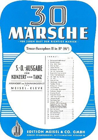 Vorderes Coverbild 30 Märsche