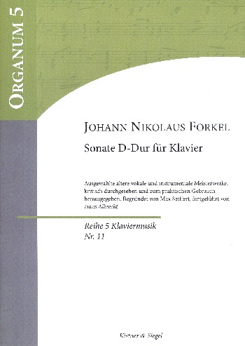 Vorderes Coverbild Sonate D-Dur