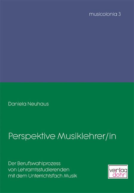 Vorderes Coverbild Perspektive Musiklehrer/in Der