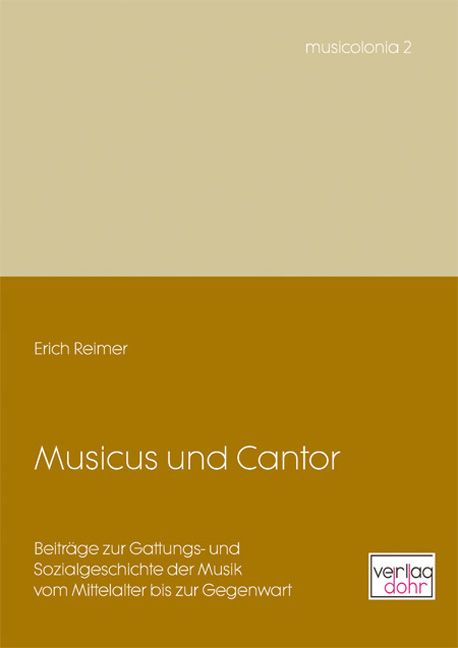 Vorderes Coverbild Musicus und Cantor Beiträge zur