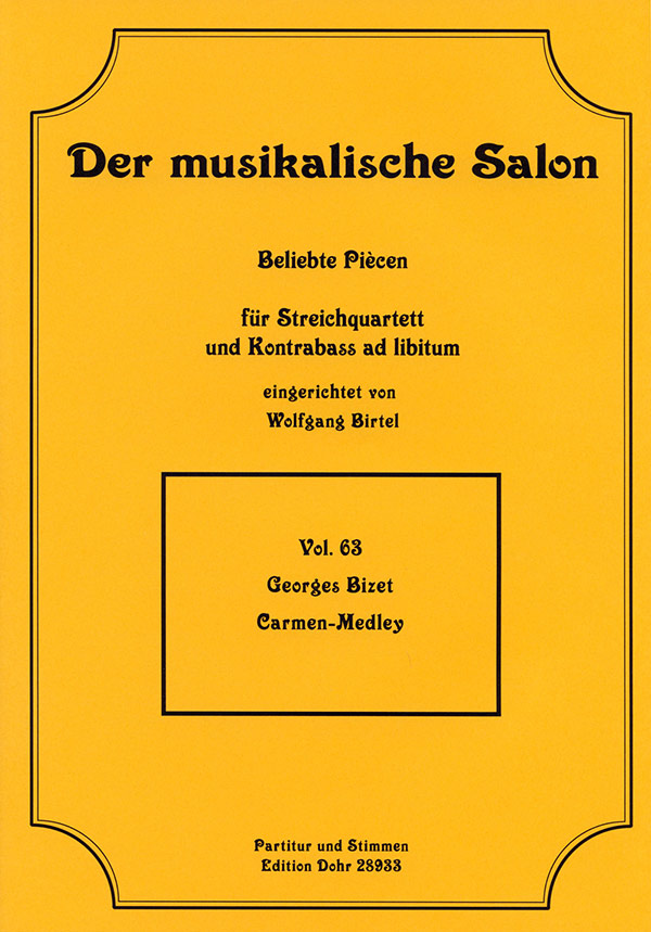 Vorderes Coverbild Carmen-Medley für Streichquartett,