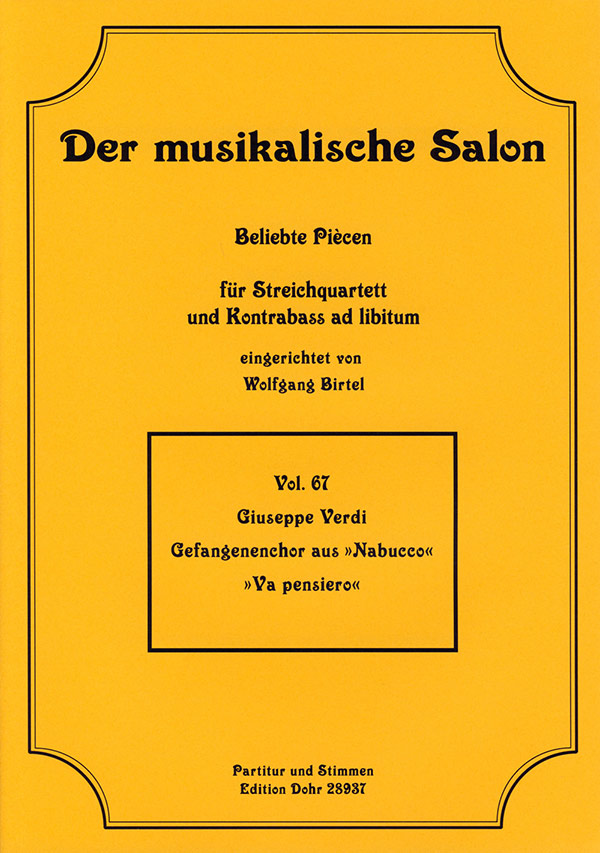 Vorderes Coverbild Gefangenenchor aus Nabucco
