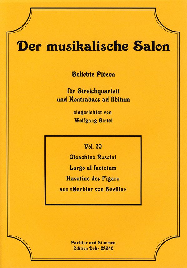 Vorderes Coverbild Largo al factotum aus Der Barbier von Sevilla