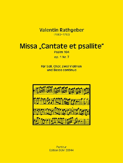 Vorderes Coverbild Missa Cantate et psallite op.1,7