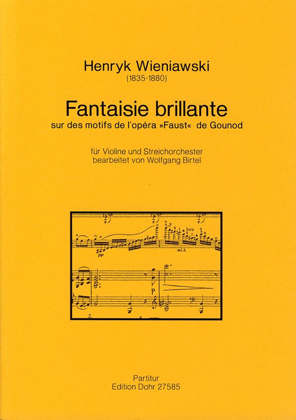 Vorderes Coverbild Fantaisie brillante op.20 für Violine