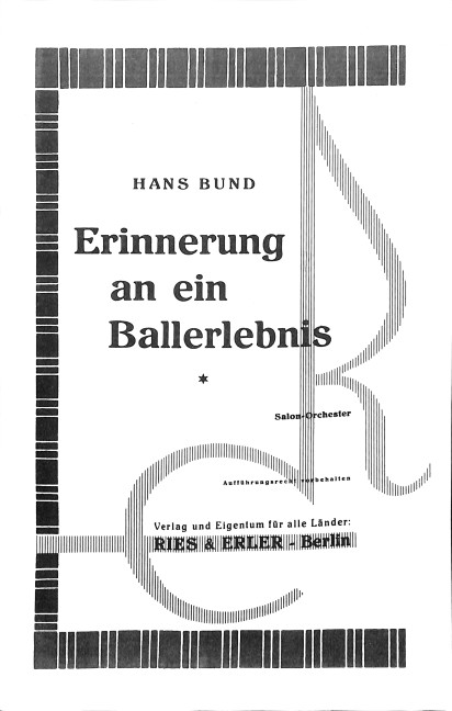 Vorderes Coverbild Erinnerung an ein Ballerlebnis