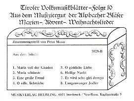 Vorderes Coverbild Tiroler Volksmusikblätter Band 10