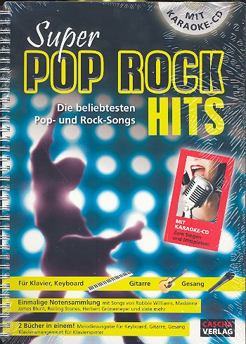 Vorderes Coverbild Super Pop Rock Hits (+CD): Songbook für