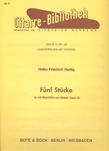 Vorderes Coverbild 5 Stücke op.25