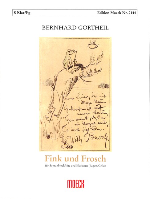 Vorderes Coverbild Fink und Frosch für Sopranblockflöte