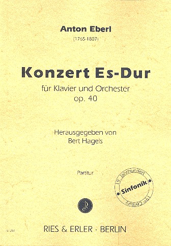 Vorderes Coverbild Konzert Es-Dur op.40 für Klavier und Orchester
