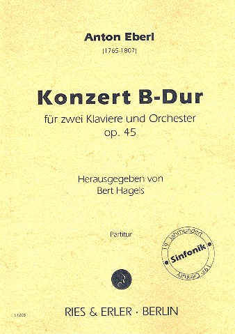Vorderes Coverbild Konzert B-Dur op.45 für 2 Klaviere