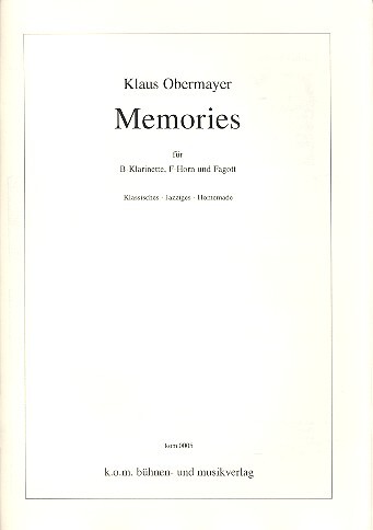 Vorderes Coverbild Memories