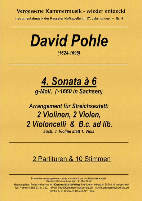 Vorderes Coverbild Sonata à 6 g-Moll Nr.4