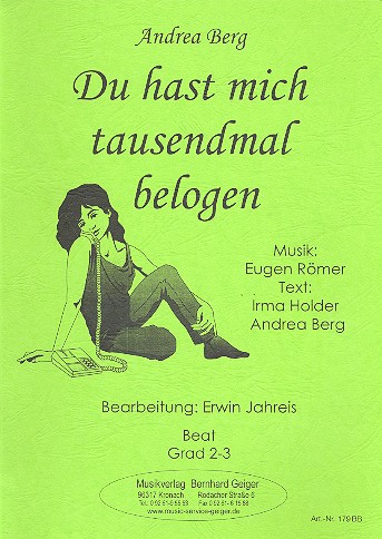 Vorderes Coverbild Du hast mich tausendmal belogen:
