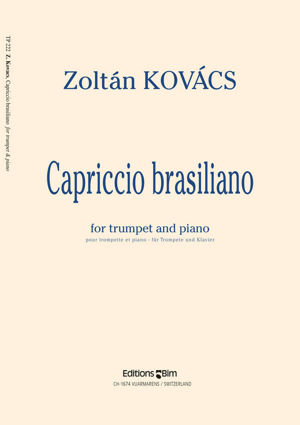 Vorderes Coverbild Capriccio brasiliano for trumpet and piano