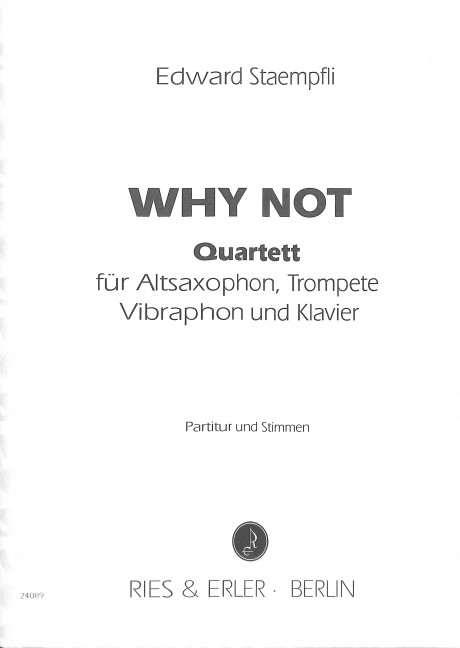 Vorderes Coverbild Why not für Altsaxophon, Trompete