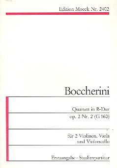 Vorderes Coverbild Quartett B-Dur op.2,2 G160
