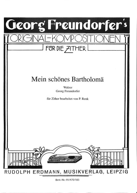 Vorderes Coverbild Mein schönes Bartholomä für Konzertzither