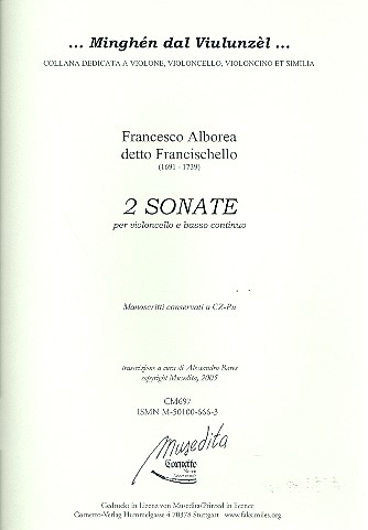 Vorderes Coverbild 2 Sonaten für Violoncello und Bc