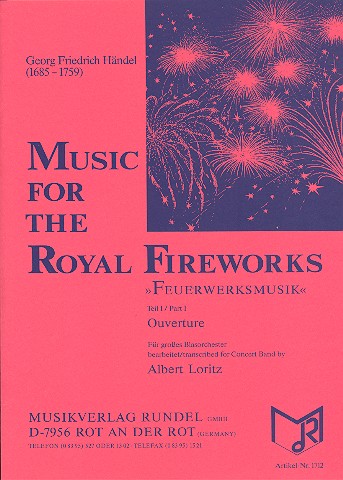 Vorderes Coverbild Music for the Royal Fireworks (komplett)