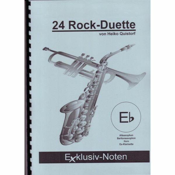 Vorderes Coverbild 24 Rock-Duette: für 2 Es-Instrumente