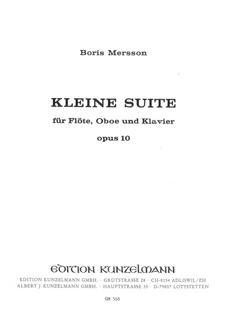 Vorderes Coverbild Kleine Suite op.10