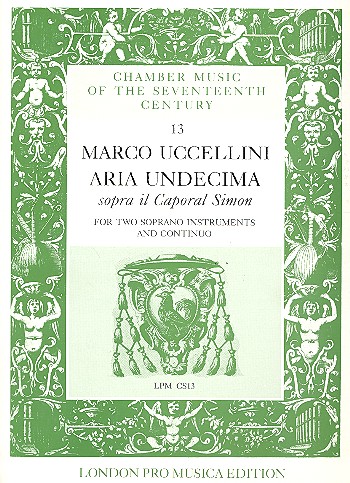 Vorderes Coverbild Aria undecima sopra il Caporal Simon
