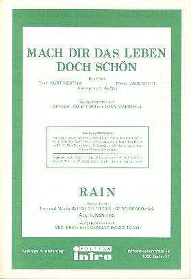 Vorderes Coverbild Rain  und  Mach dir das Leben doch schön: