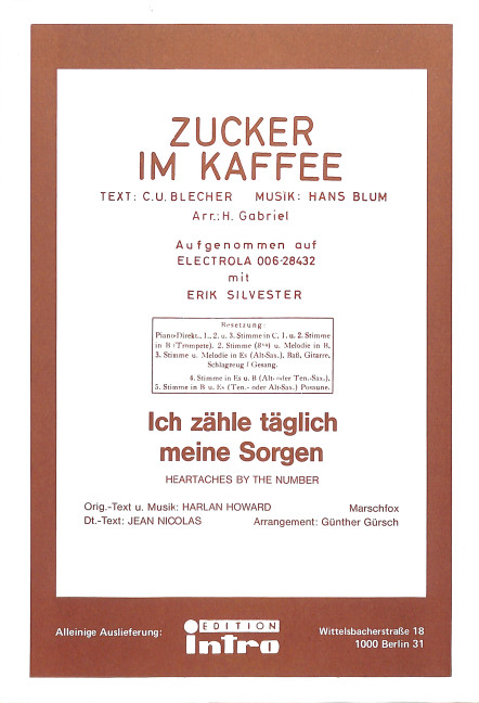 Vorderes Coverbild Zucker im Kaffee   und  Ich zähle täglich meine Sorgen