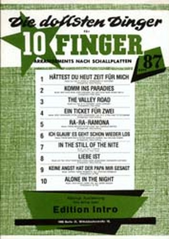 Vorderes Coverbild Die dollsten Dinger für 10 Finger Band 87: