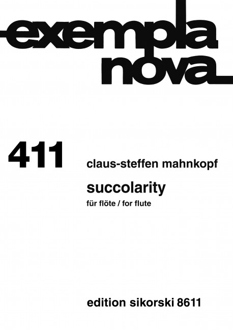 Vorderes Coverbild Succolarity für Flöte