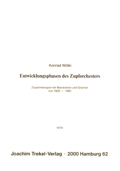 Vorderes Coverbild Entwicklungsphasen des Zupforchesters
