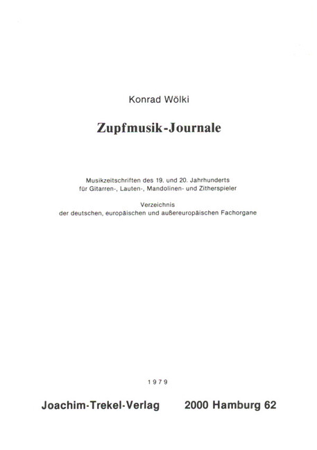Vorderes Coverbild Zupfmusik-Journale