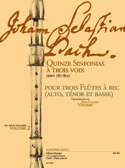 Vorderes Coverbild 15 Sinfonias à 3 voix vol.2 (BWV787-801)