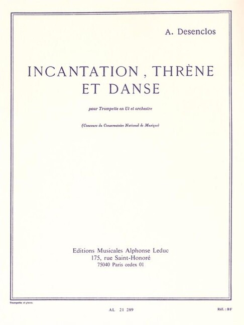 Vorderes Coverbild Incantation Threne et Danse pour Trompette