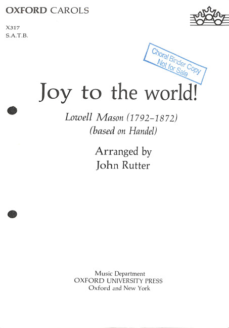 Vorderes Coverbild Joy to the World for mixed chorus