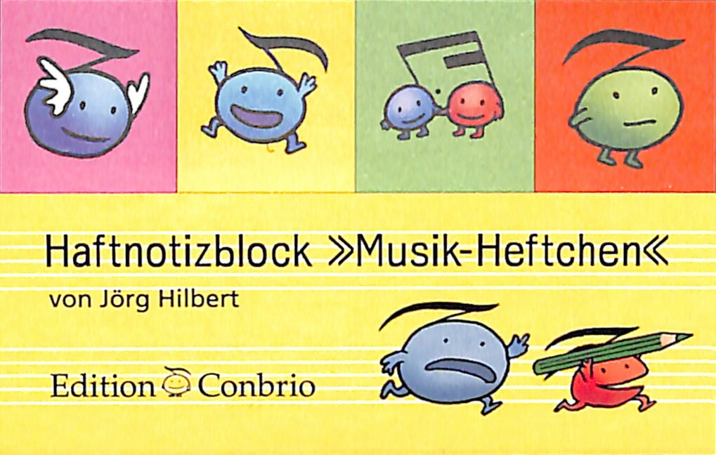 Vorderes Coverbild Haftnotizblock Musik-Heftchen