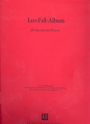 Vorderes Coverbild Leo Fall Album für Gesang und klavier