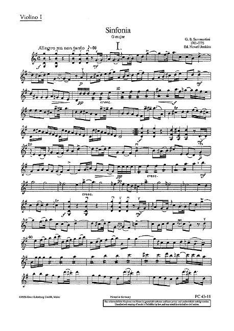 Vorderes Coverbild Sinfonia G-Dur