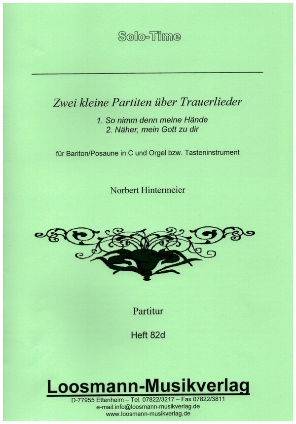 Vorderes Coverbild 2 kleine Partiten über Trauerlieder