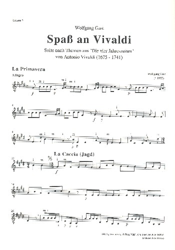 Vorderes Coverbild Spaß an Vivaldi für 4 Gitarren (Ensemble)