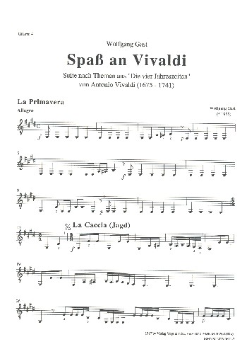 Vorderes Coverbild Spaß an Vivaldi für 4 Gitarren (Ensemble)