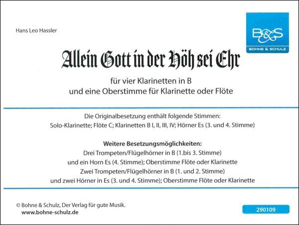 Vorderes Coverbild Allein Gott in der Höh sei Ehr