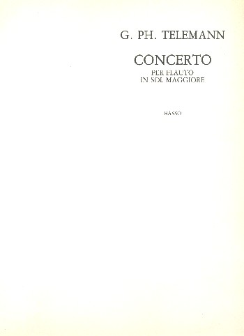 Vorderes Coverbild Konzert G-Dur TWV 51:G1